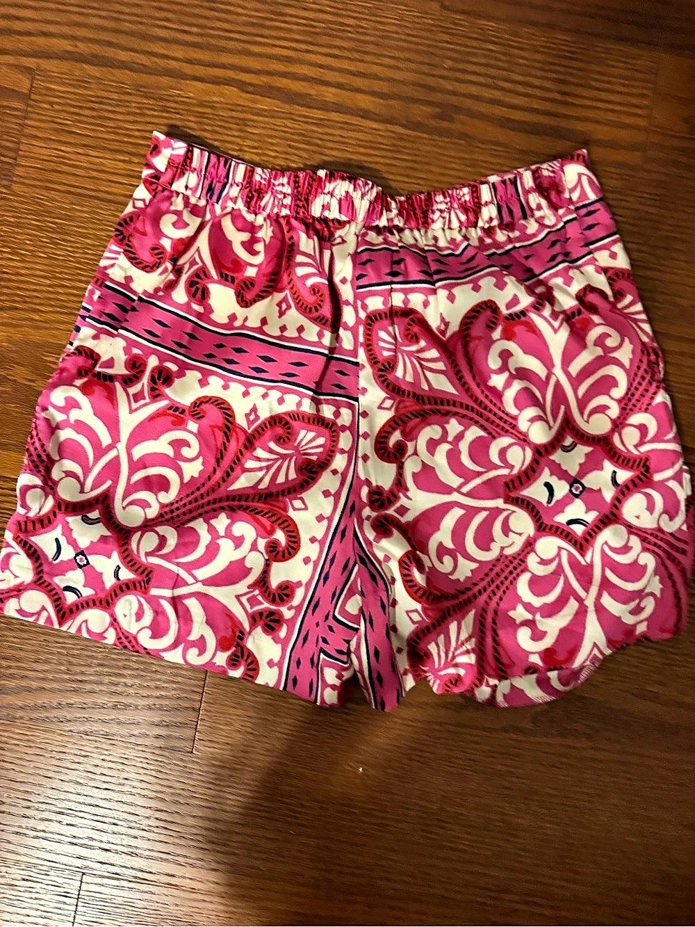 MNG Paisley Shorts in Pink & Red Small Like New
